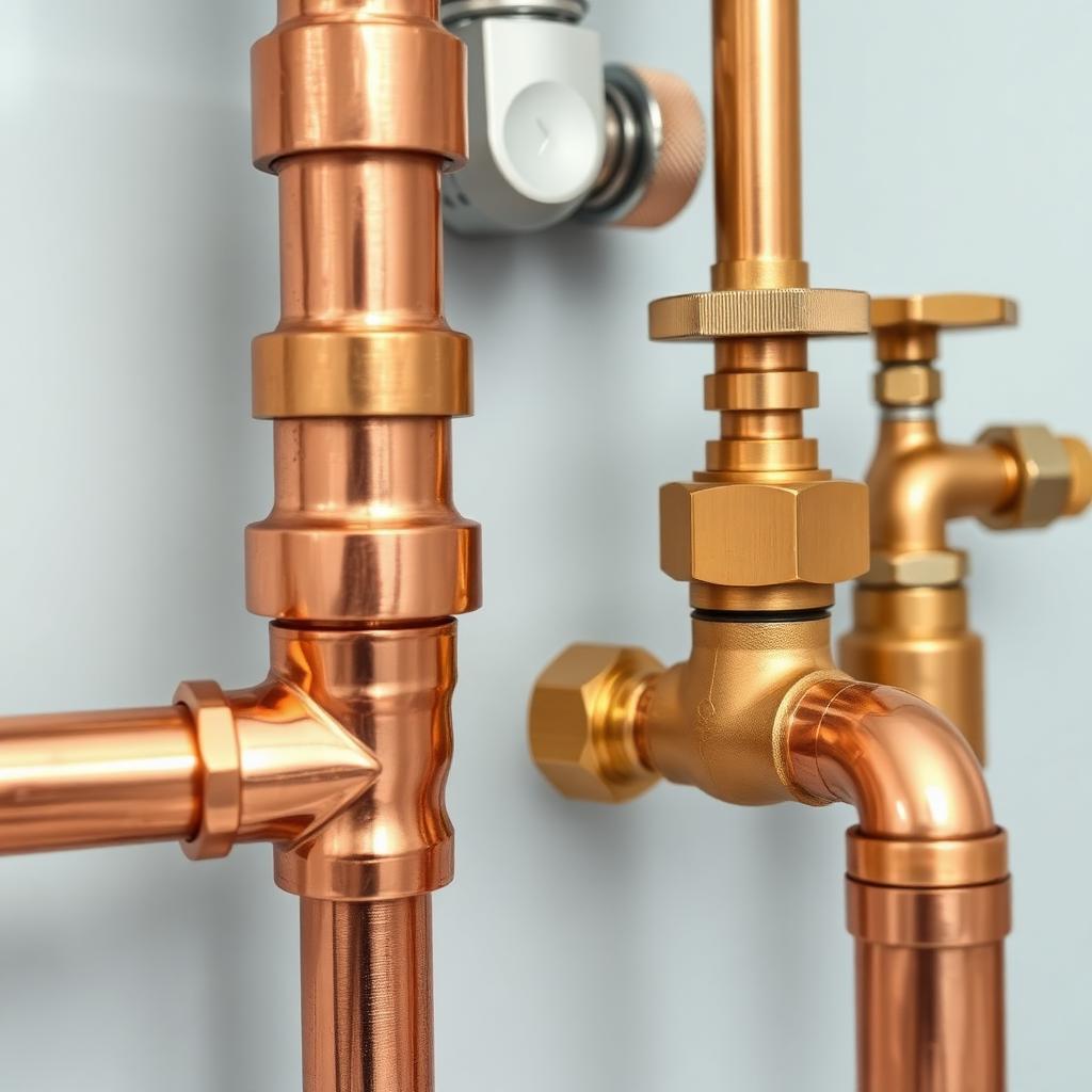 Copper pipework installation