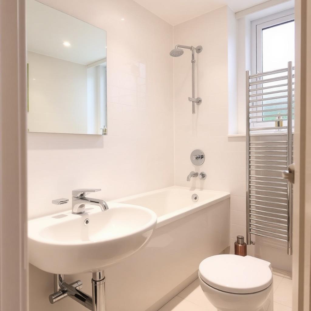 Newly plumbed bathroom